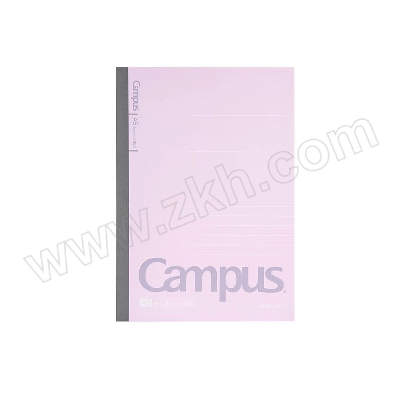 KOKUYO/国誉 Campus软面抄无线装订胶装本 WCN-NA588 A5 粉色 8mm点线 80页 1本