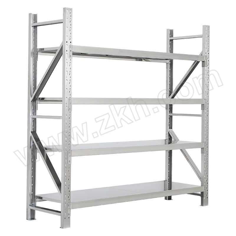 KY/锴源 201不锈钢层板货架 KY-bxg07 2000×400×2000mm 4层 层载300kg 1组