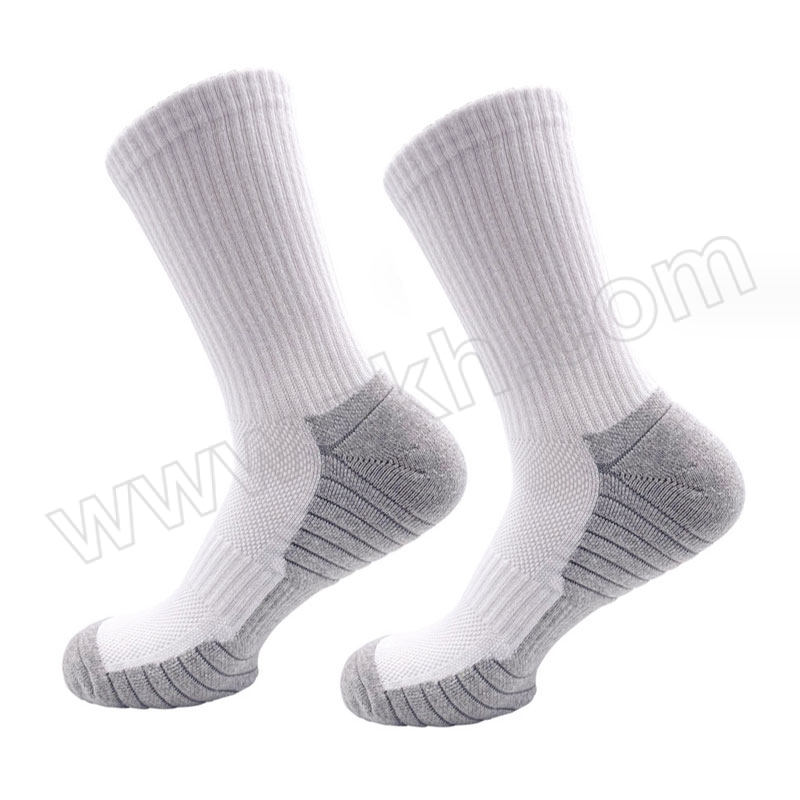 GANGMI/钢米 男女同款高帮中筒袜 ZD021-1 均码 白色+灰色 12双 1包