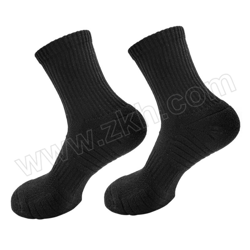 GANGMI/钢米 男女同款高帮中筒袜 ZD021-2 均码 黑色 12双 1包