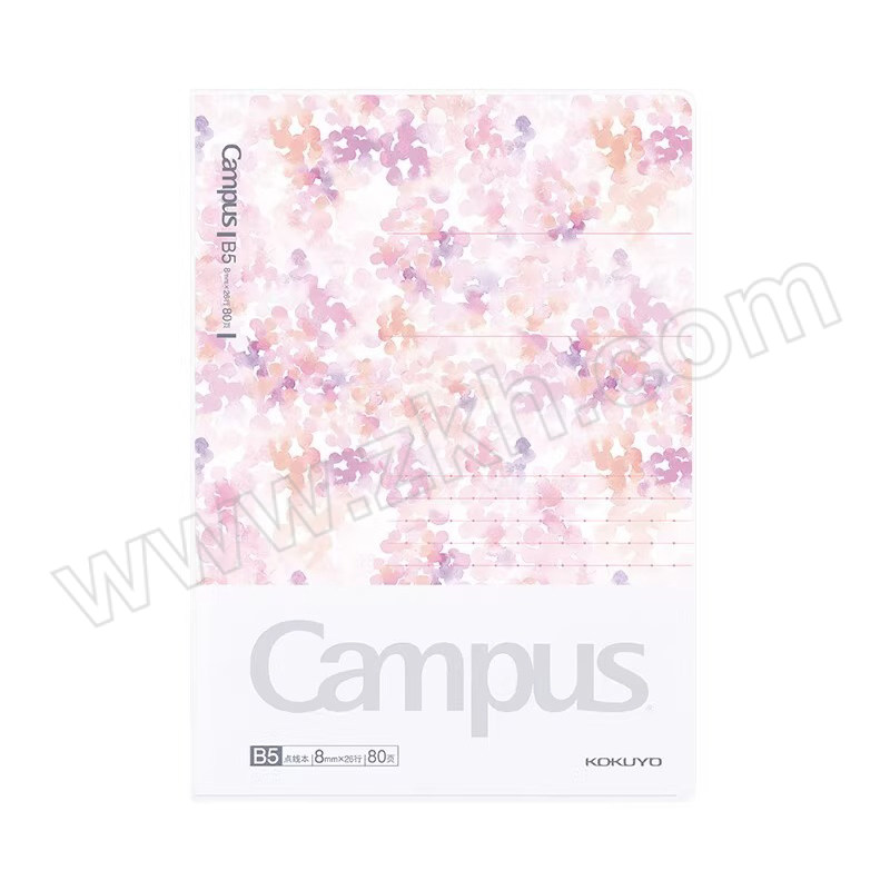 KOKUYO/国誉 Campus水彩絮语系列PVC封套本 WSG-NBDDB580P B5-粉色-8mm 点线 80页 1本