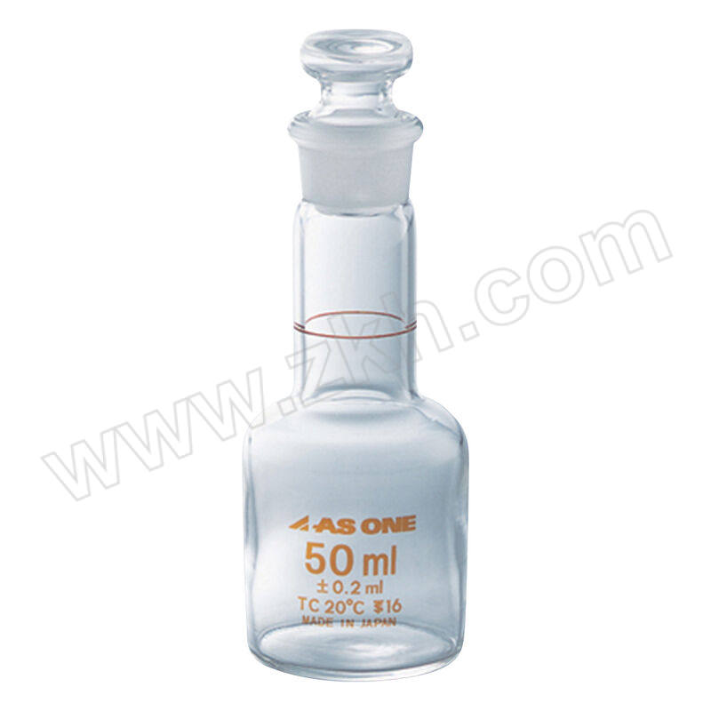 ASONE/亚速旺 直形容量瓶(带检定证书) 1-8583-04-DZ 50mL 1个