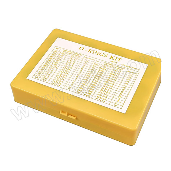ZHIDE/质德 黄色O型圈修理盒 2.8mm×1.9mm—47.7mm×3.5mm(内径×线径) 1盒