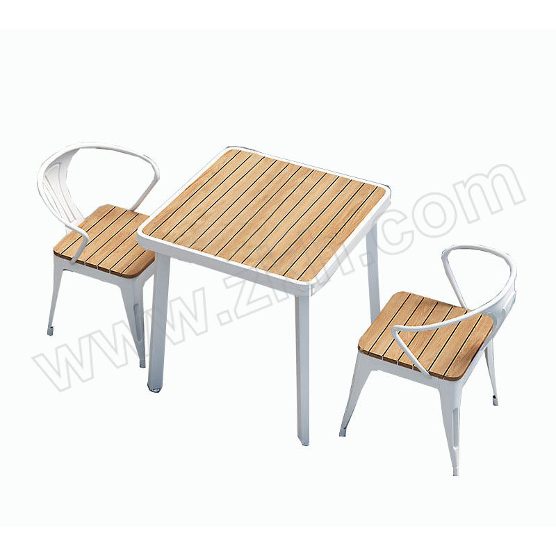 DAODING/稻丁 简约户外桌椅组合 DD-ZYZH-003 桌子尺寸700×700×750mm 椅子尺寸380×380×780mm 白色 1套
