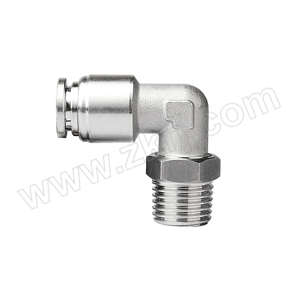 ANAIKE R系列螺纹弯头 SPL12-02 304不锈钢 快插12mm-外螺纹Rc1/4 可360°旋转 1个