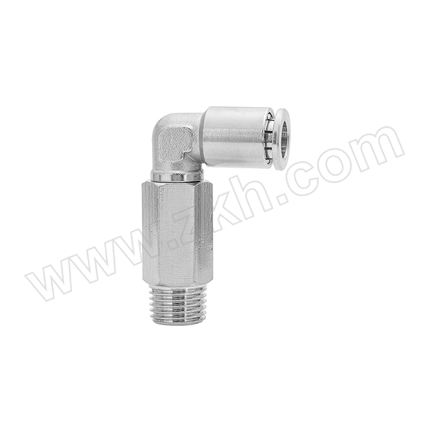 ANAIKE G系列加长螺纹弯头 SPLL10-G03 304不锈钢 快插10mm-外螺纹G3/8 可360°旋转 1个