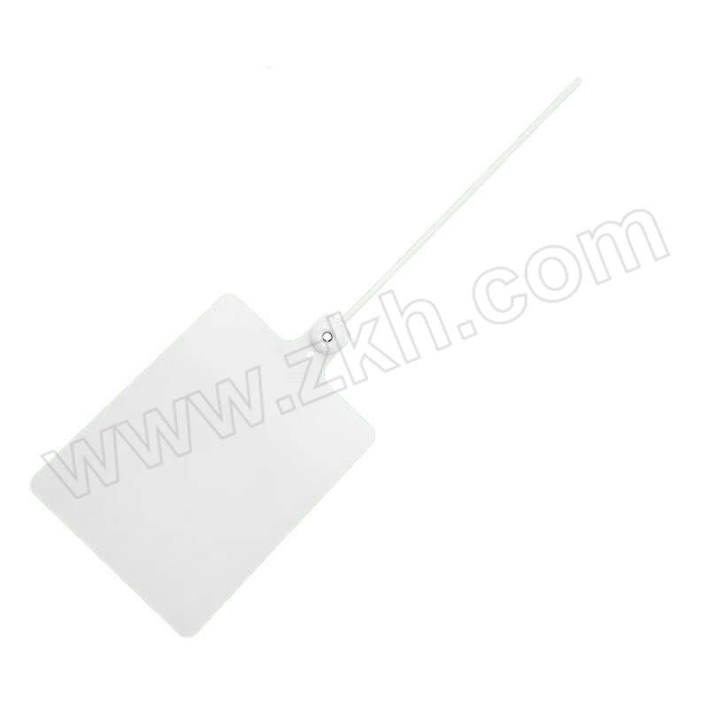CNMF/谋福 塑料吊牌标签 封签扎带白色100×80mm 尾长150mm 100个 1包