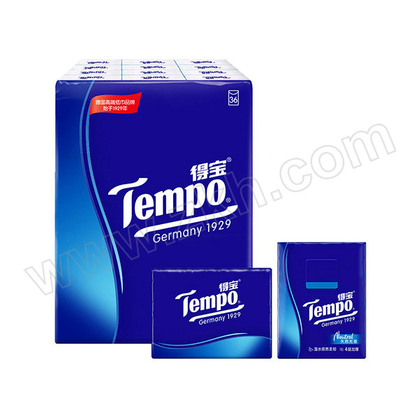 TEMPO/得宝 无香手帕纸 T0138D 4层 7张×36包 1提