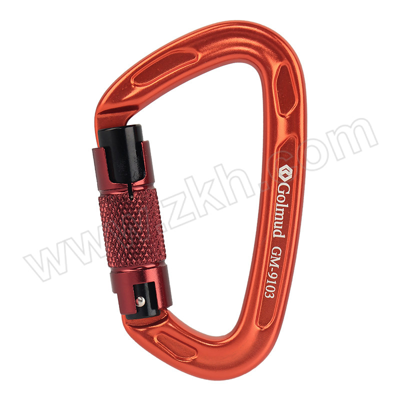 GOLMUD/哥尔姆 自动锁D型安全扣 GM9103-1 橘色 开口20mm 1个