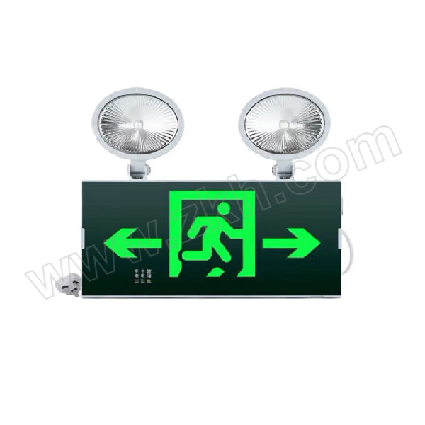 MANVA/敏华电工 防火塑料窄边框消防应急标志灯 N-ZBLZD-1LROEⅠ12WFAO (M1727-C) 带插头 防火塑料边框 单面 双向 AC220V 1个