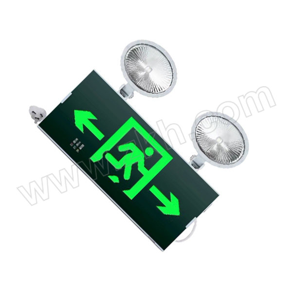 MANVA/敏华电工 防火塑料窄边框消防应急标志灯 N-ZBLZD-1LROEⅠ12WFAO (M1727-C) 带插头 防火塑料边框 单面 双向 AC220V 1个