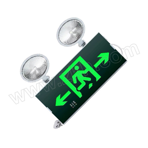 MANVA/敏华电工 防火塑料窄边框消防应急标志灯 N-ZBLZD-1LROEⅠ12WFAO (M1727-C) 带插头 防火塑料边框 单面 双向 AC220V 1个