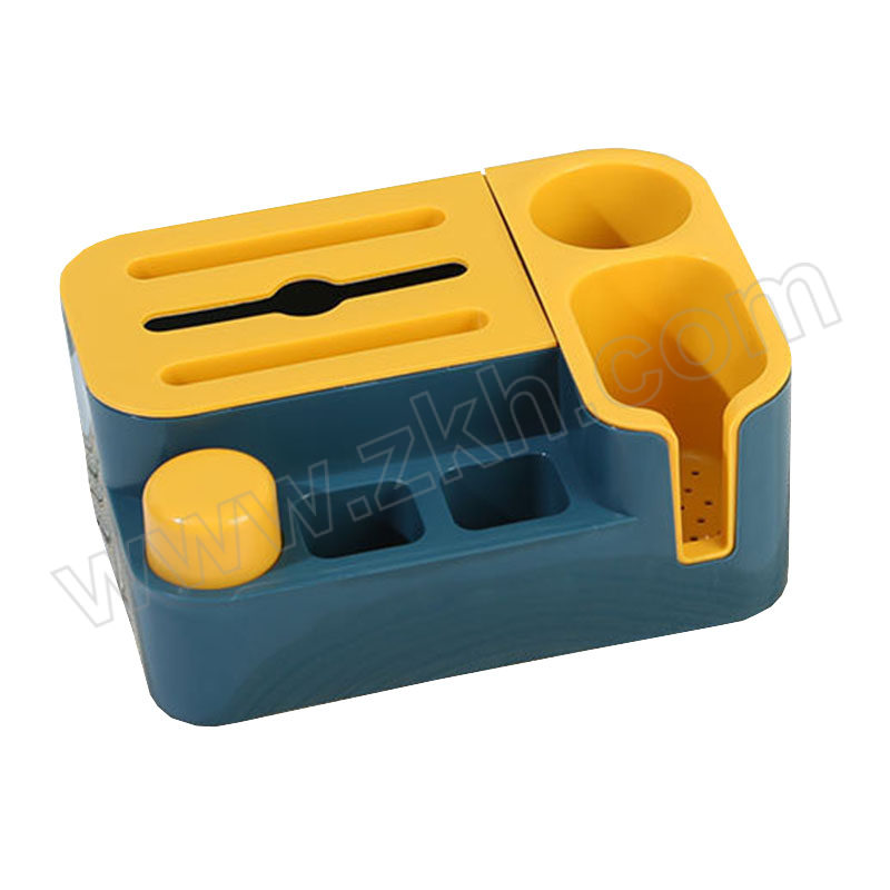 JZSB/京洲实邦 多功能收纳盒 JZSB-ZJH-056 蓝黄色 22.8×16.5×9cm 1个