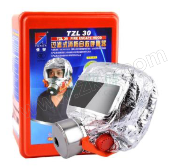 AMS/安美尚 火灾逃生消防面罩 tZL30过滤式消防自救呼吸器防火防烟面具 1个