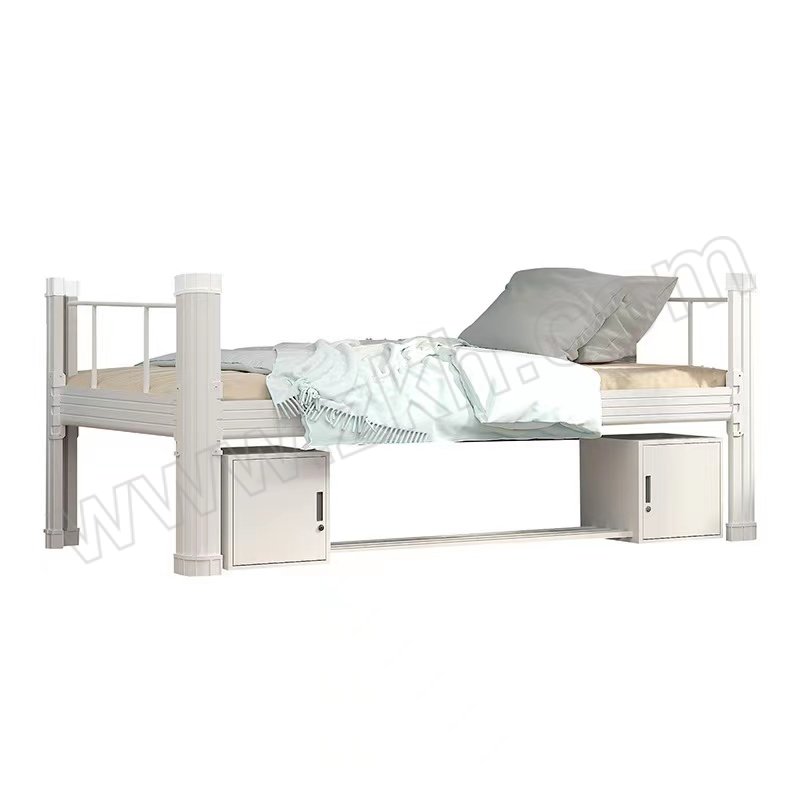 YUKERUI/誉科瑞 钢制白色型材单人床带床垫带床下柜 YKR-XCC-0003 1张