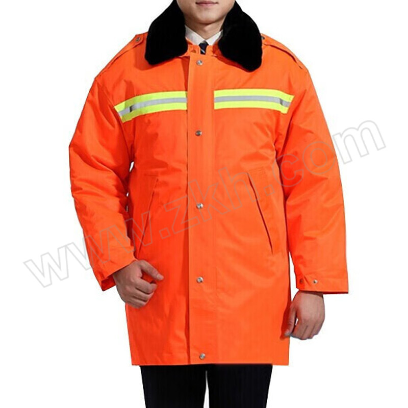 ALINIU/阿力牛 加厚环卫劳保棉服外套 AGF399 170码 橘色 1件