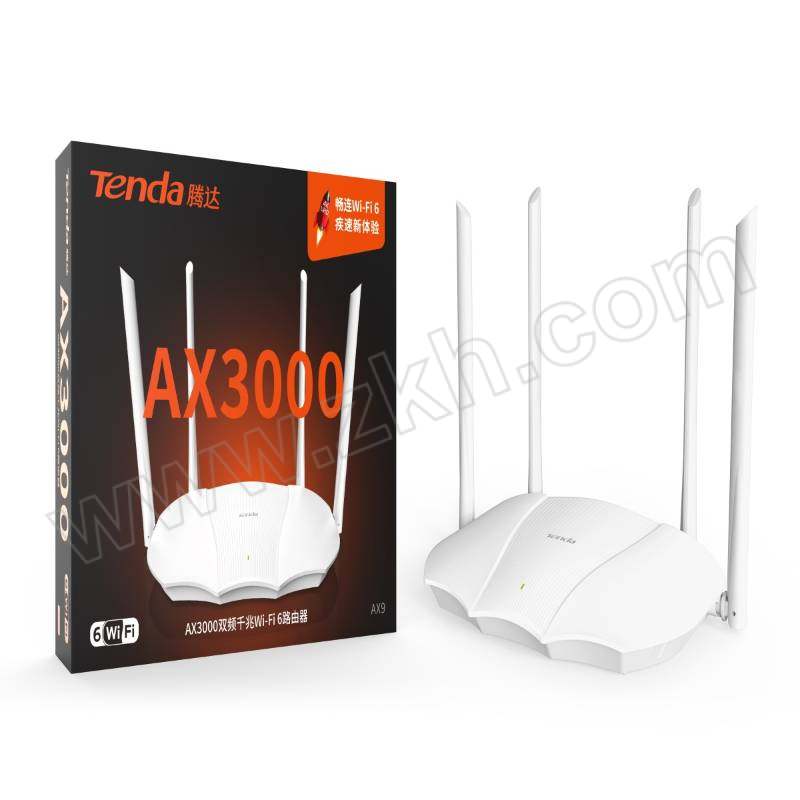 TENDA/腾达 AX3000双频千兆Wi-Fi6路由器 AX9 1台
