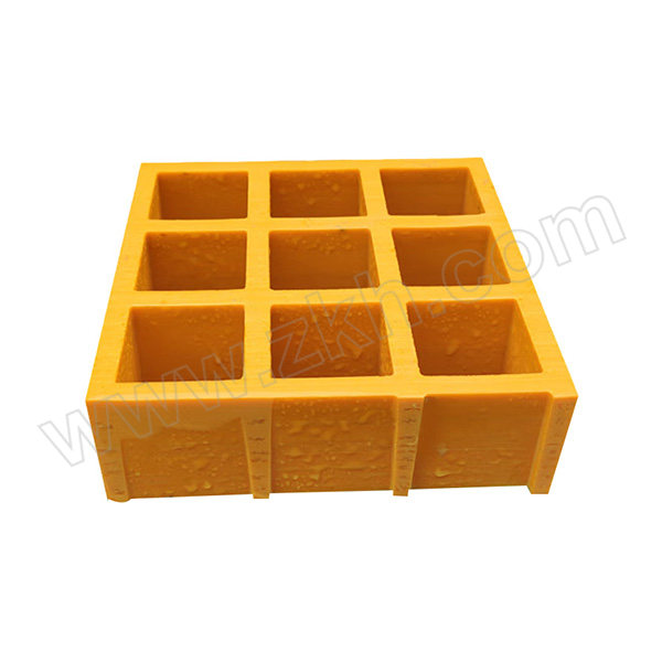 QM/秋陌 玻璃钢格栅 高度38mm 38孔/7*5筋厚 黄色 尺寸可定制 单块尺寸不超过1000×4000mm 1平方米
