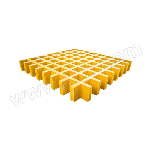 QM/秋陌 玻璃钢格栅 高度38mm 38孔/7*5筋厚 黄色 尺寸可定制 单块尺寸不超过1000×4000mm 1平方米