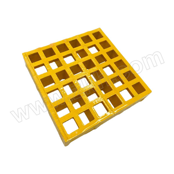 QM/秋陌 玻璃钢格栅 高度38mm 38孔/7*5筋厚 黄色 尺寸可定制 单块尺寸不超过1000×4000mm 1平方米