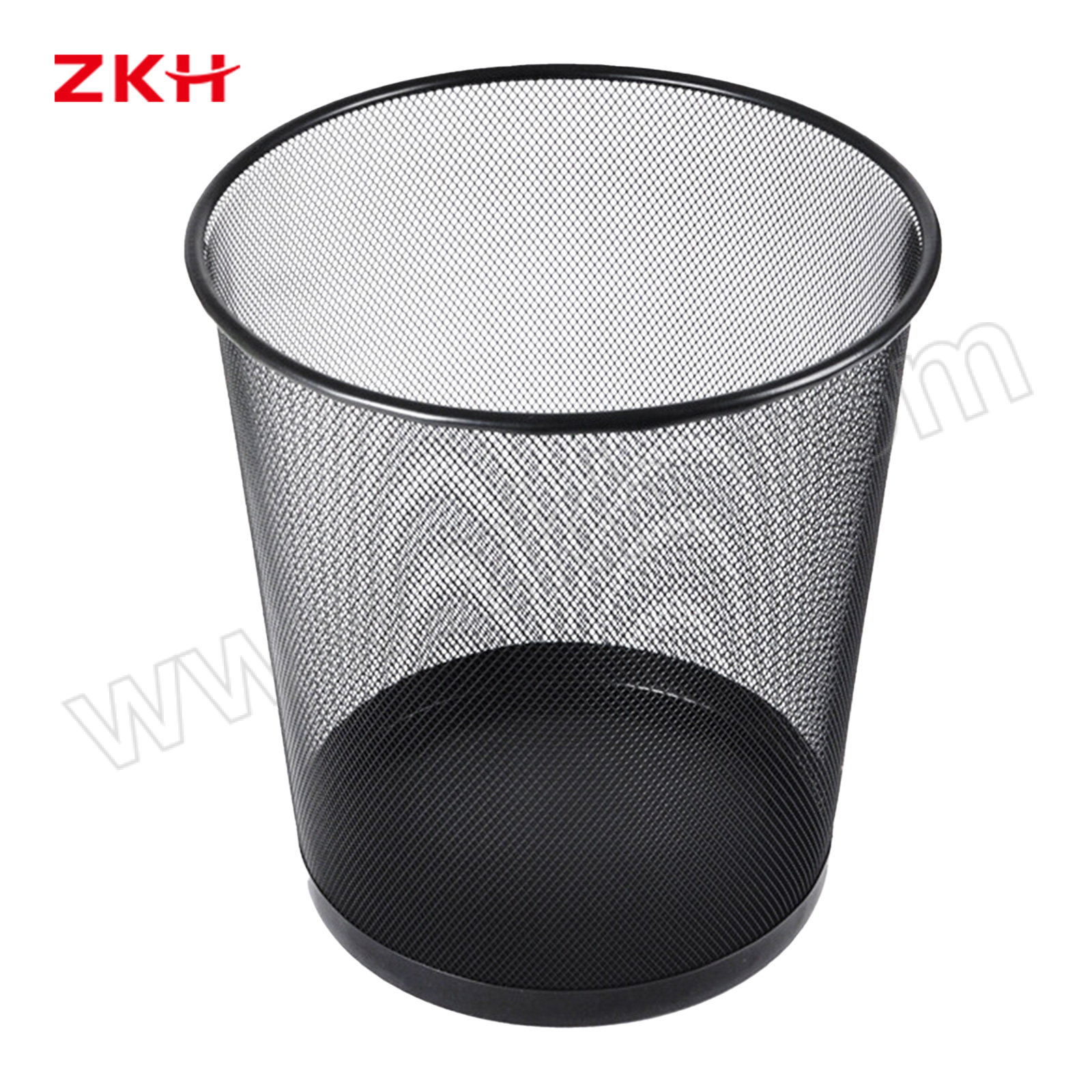 ZKH/震坤行 金属网面垃圾桶 ZKH-LJT-9L 23.5×27cm 黑色 圆形 1个