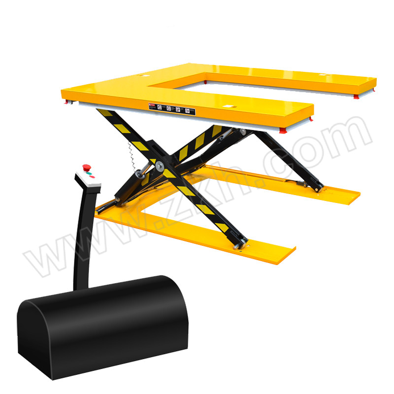HANGZHILI/杭智力 超低U型电动升降平台 DUG1000 载重1t 台面1450×1140mm 内U型尺寸1080×580mm 最低高度85mm 提升高度860mm 行程高度775mm 1台