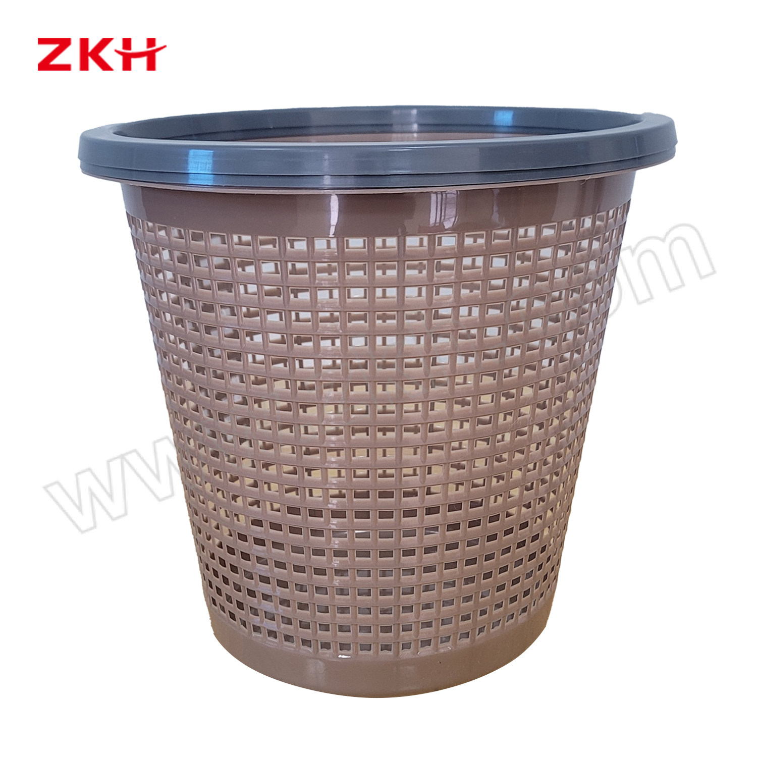 ZKH/震坤行 压圈网格镂空垃圾桶 ZKH-LJT-SLLK10  10L 1个