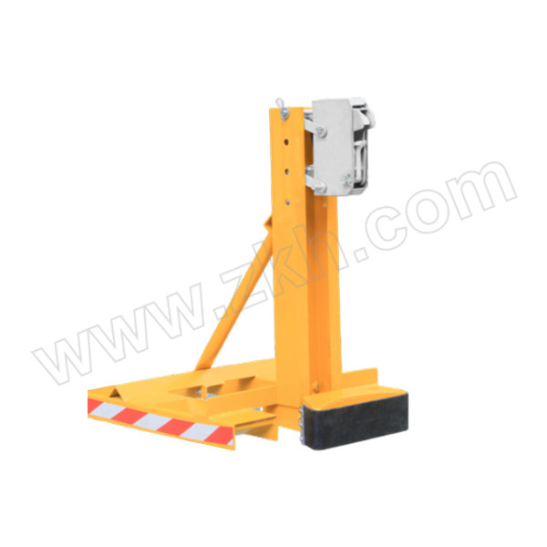 ZKH/震坤行 叉车用轻型拆卸式单桶油桶夹具 ZKH-DG360A 轻型单夹头单鹰嘴 货叉长600mm 宽360mm 承载360kg 适用55gal/200L规格油桶 1台