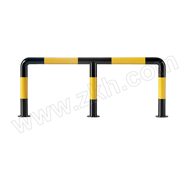 JZSB/京洲实邦 交通防撞栏 JZSB-FZL-001 M型 150x60cm 管径76mm 壁厚2mm 黑黄 1个