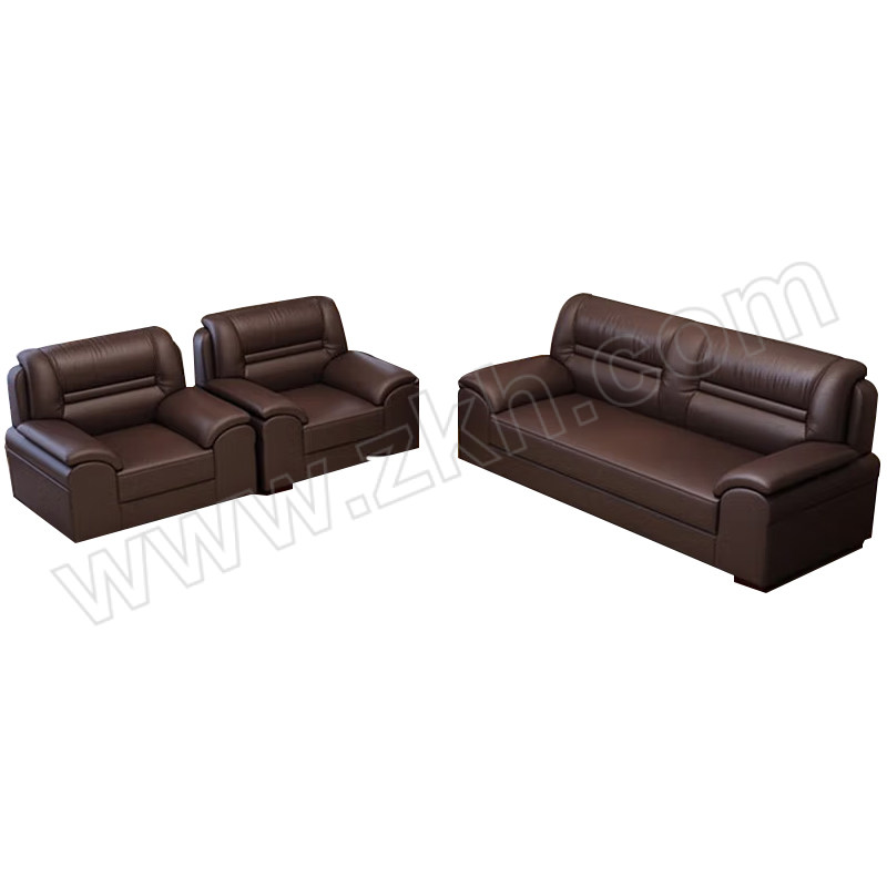 YJ/翌嘉 红棕色西皮3+1+1沙发组合 YJJJ-80264 三人位2180×860×920mm单人位1200×860×920mm 1套