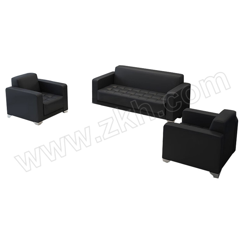YJ/翌嘉 黑色C款牛皮3+1+1沙发组合 YJJJ-80296 1830×810×800mm 830×810×800mm 1套