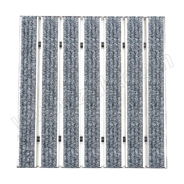 ZKH/震坤行 嵌入式铝合金地垫 AM3-20GR 灰色 铝合金壁厚1.5mm 高度20mm 三条纹毯面 1平方米