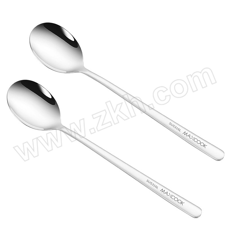 MAXCOOK/美厨 316L不锈钢勺子套装 MCGC0200 圆勺本色2件套 1套