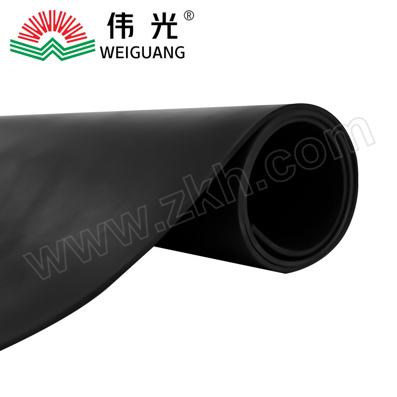 WEIGUANG/伟光 绝缘橡胶地垫 YD-JYD-5 2×1m 黑色平面 厚5mm 测试电压10kV 1卷