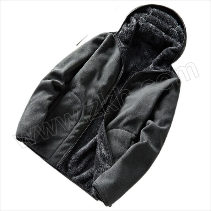 JINZHENHE/金臻赫 男款双面抓绒外套 2260A 2XL 深灰色 1件