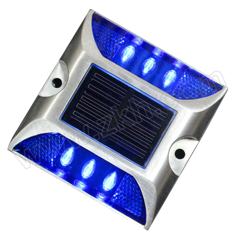 LONGDAI/龙代 户外太阳能道钉灯(蓝色常亮) LX-105×105×24mm 0.5W 1.2V 800MA 1个