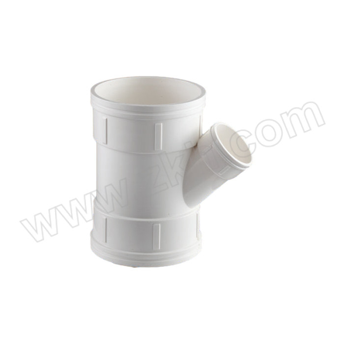 VASEN/伟星 45°斜三通(异径)(PVC-U排水配件)白色 dn110*75 1只