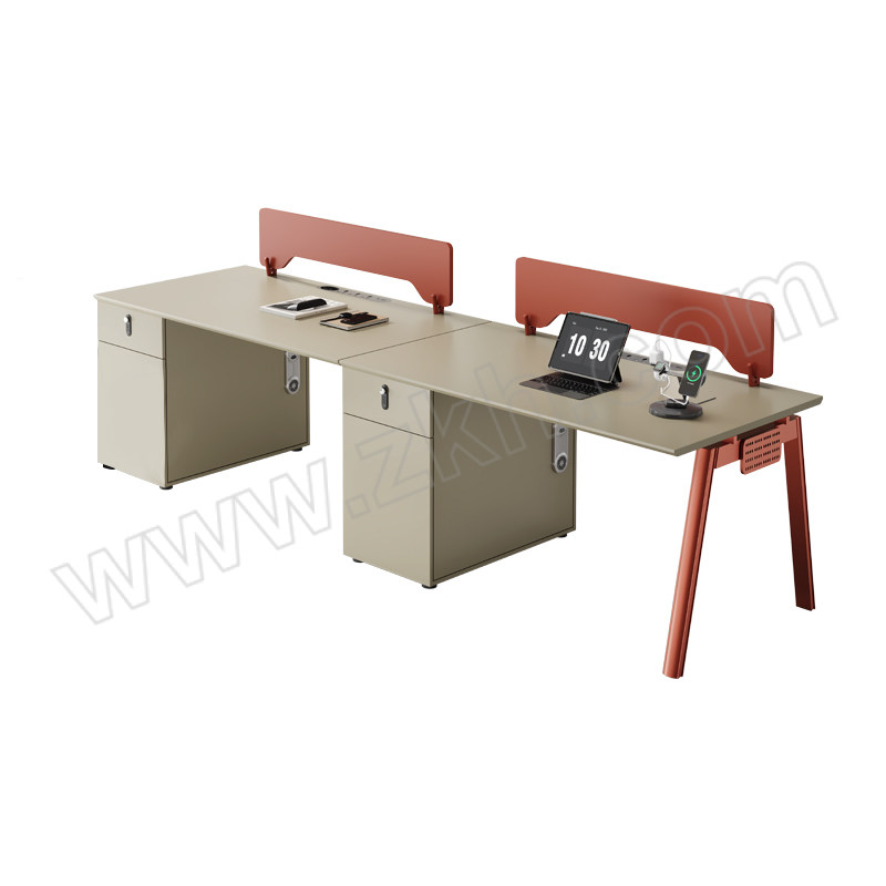 JIAHANG/嘉航 2.4米职员桌一字型2人位不含椅 ZYZ-AA50 1张