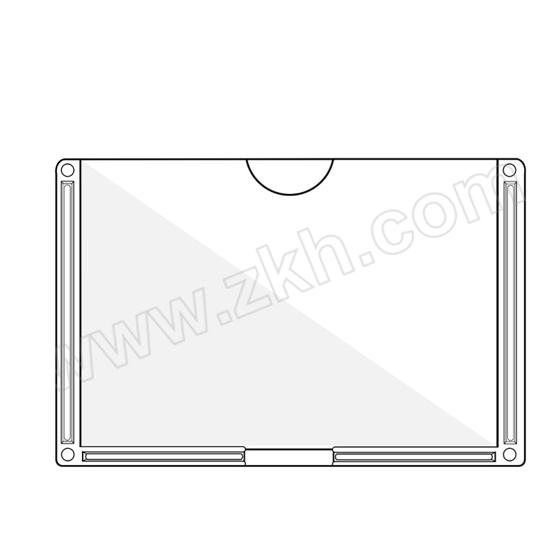 JIENUOLI/捷诺立 职务卡牌透明双层卡槽 横款-A4 N43616 1个