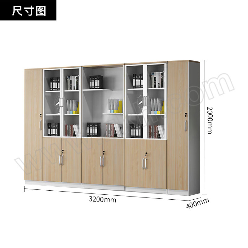 SH/斯翰 枫木色八门文件柜 WJG-10 1张