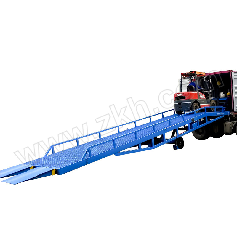 HANGZHILI/杭智力 移动式登车桥 QYDCQ-12 载重12t 外形尺寸11×2×1.1m 实心胎 手动升降 手动行走 1台