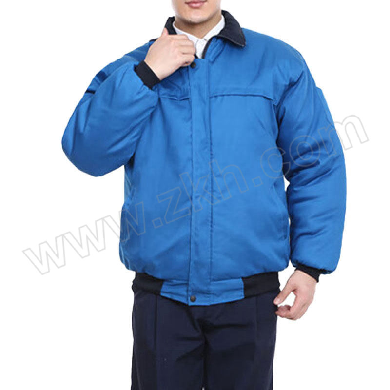 JIUZHEN/久臻 工厂车间劳保夹克棉服 ZST275 4XL 蓝色 1件