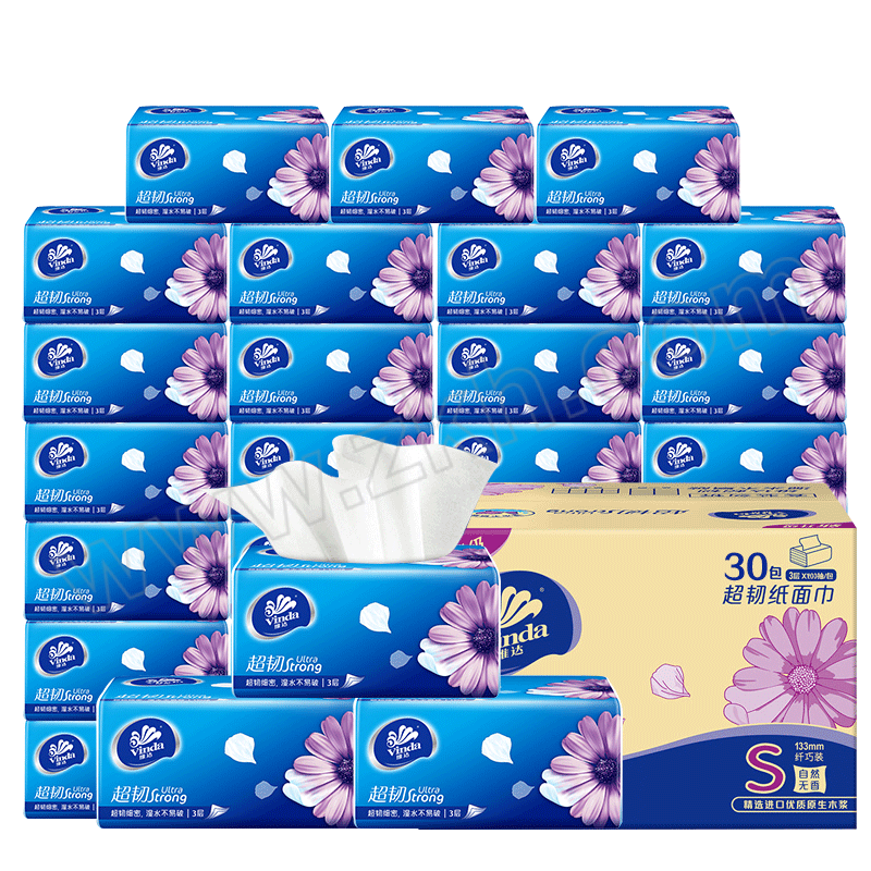 VINDA/维达 超韧抽纸 V2283-B 133×195mm 100抽×30包 1箱