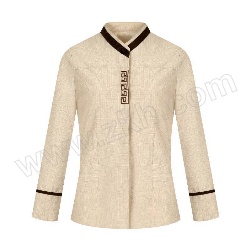 QIANYIYANG/千以扬 长袖餐饮保洁工作服 QYY-CG-WF 3XL 米色 1件