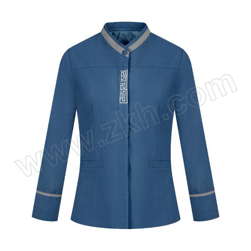 QIANYIYANG/千以扬 长袖餐饮保洁工作服 QYY-CG-WF 4XL 蓝色 1件