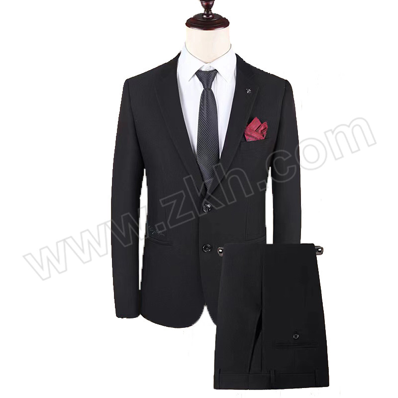 HANDUN/汉盾 男士西服套装 HD-BP22803 80/52(185) 黑色 含上衣×1+裤子×1 1套