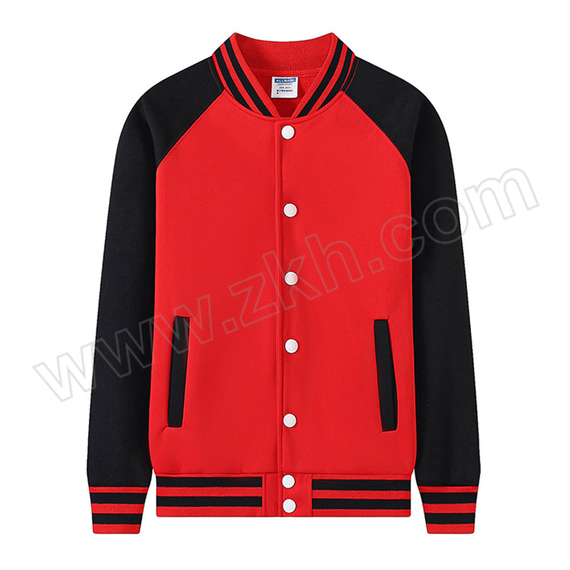QIANYIYANG/千以扬 棒球服开衫 QYY-WY-722 4XL 红色衣服 黑色袖子 1件