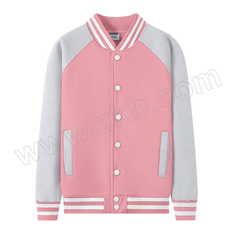 QIANYIYANG/千以扬 棒球服开衫 QYY-WY-722 M 藕粉色 1件