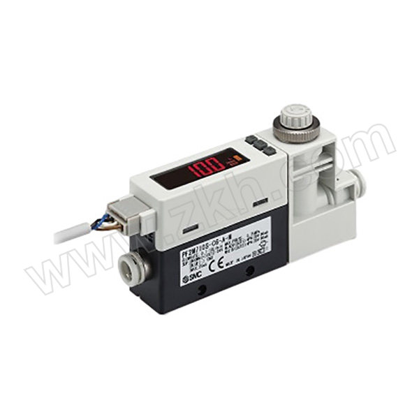 SMC 接料流量电磁阀(流量计) PF2M750-01-A-M 流量范围0.5~50L/min 接口Rc1/8 1个