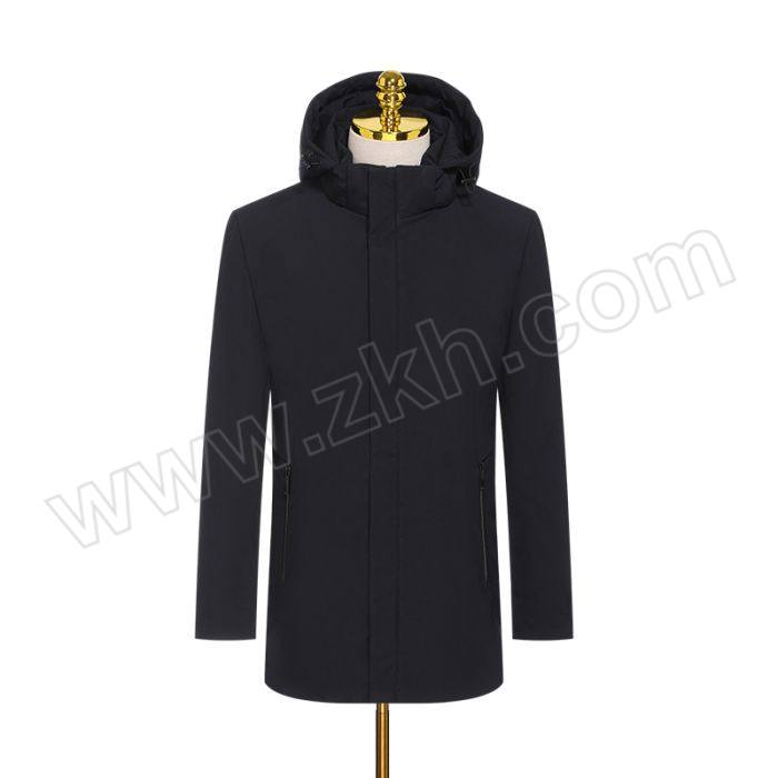 LIZHI/鹂芷 男士商务休闲中长款羽绒服 QTYR2201YW 190/104 藏青色 1件